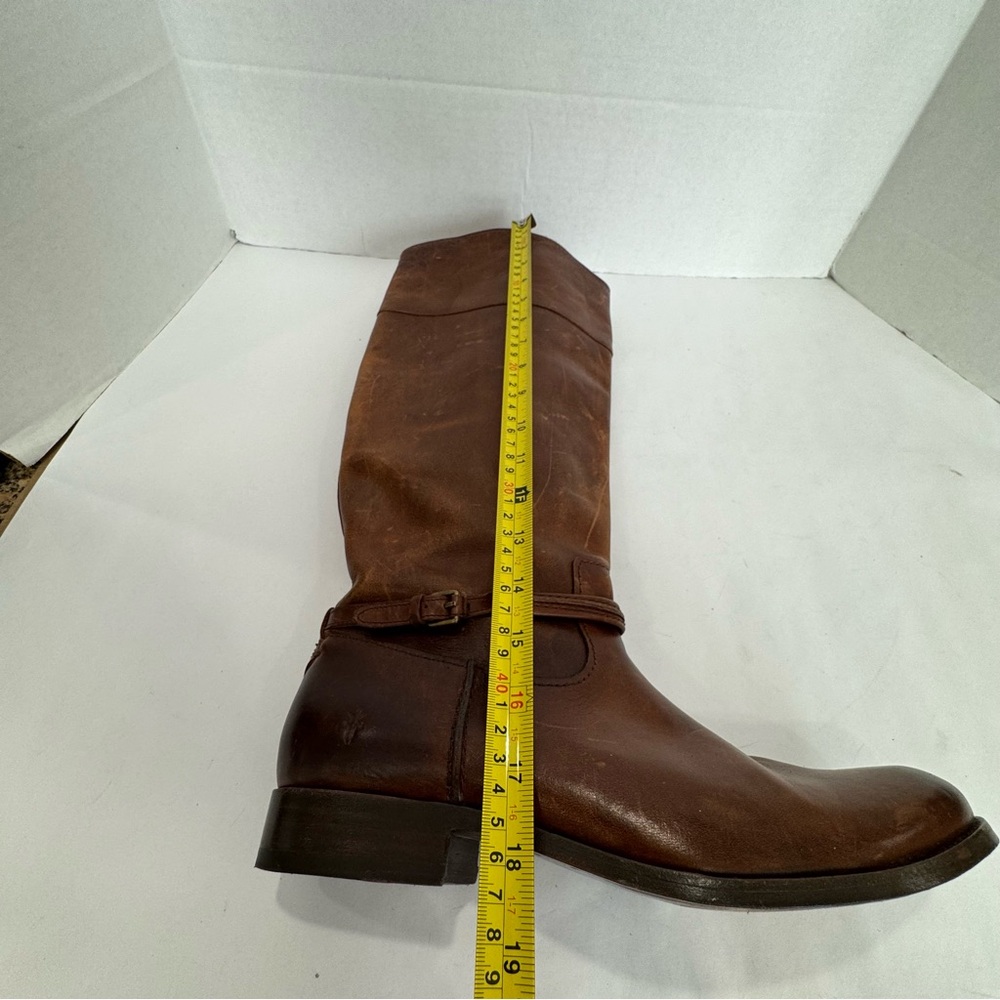 FRYE size 11 Melissa leather riding boots in sturdy leather small ankle buckle - Picture 15 of 16